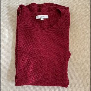 Ann Taylor LOFT Cranberry Long Sweater